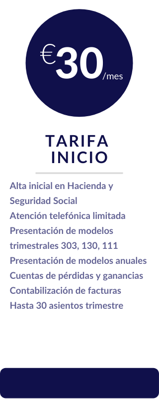 Tarifas autónomo gestoría online Mcle Asesores